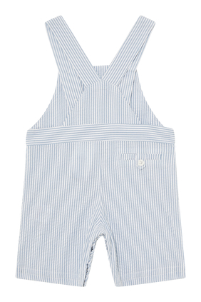 Stripe Button Dungarees